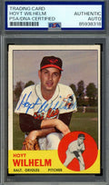 Hoyt Wilhelm PSA DNA Signed 1963 Topps Autograph Orioles
