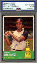 Manny Jimenez PSA DNA Signed 1963 Topps Autograph