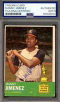 Manny Jimenez PSA DNA Signed 1963 Topps Autographed