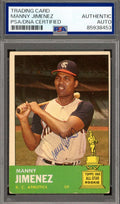 Manny Jimenez PSA DNA Autograph 1963 Topps Signed