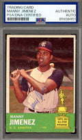 Manny Jimenez PSA DNA Coa Autograph 1963 Topps Signed