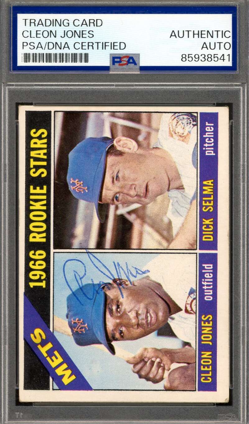 Cleon Jones PSA DNA Vintage Signed 1966 Topps Rookie Autograph Mets