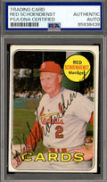 Red Schoendienst PSA DNA Vintage Signed 1969 Topps Autograph Cardinals