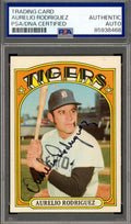 Aurelio Rodriguez PSA DNA Vintage Signed 1972 Topps Autograph Tigers
