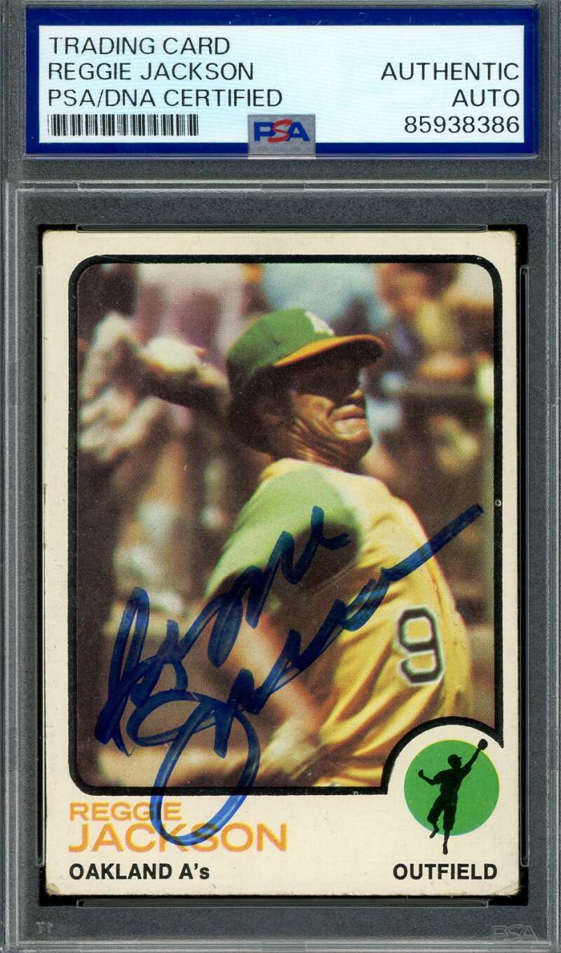 Reggie Jackson PSA DNA JSA Vintage Signed 1973 Topps Autograph