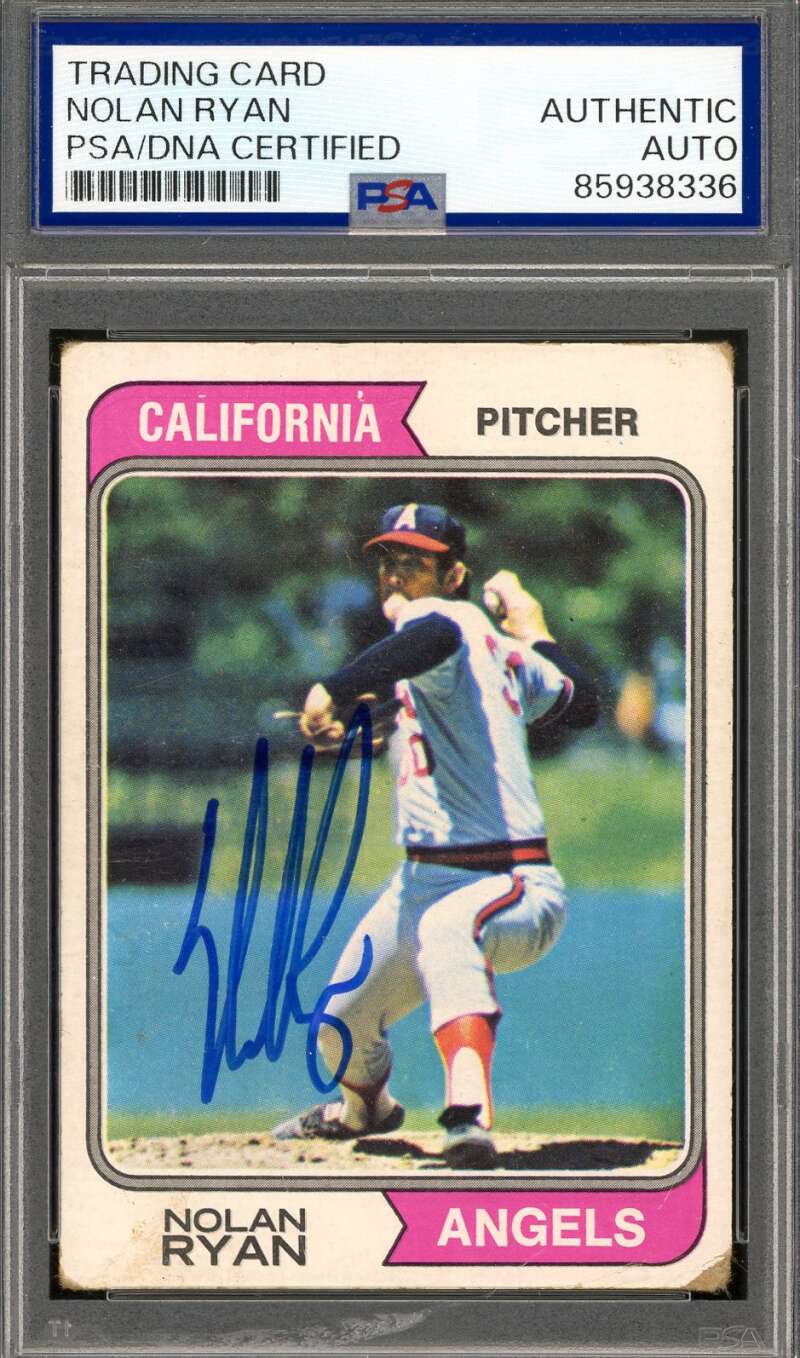 Nolan Ryan PSA DNA Vintage Signed 1974 Topps Autograph