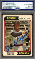 Orlando Cepeda PSA DNA Vintage Signed 1974 Topps Autograph Red Sox