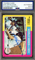 Walter Alston PSA DNA Vintage Signed 1975 Topps 1974 World Series Autograph