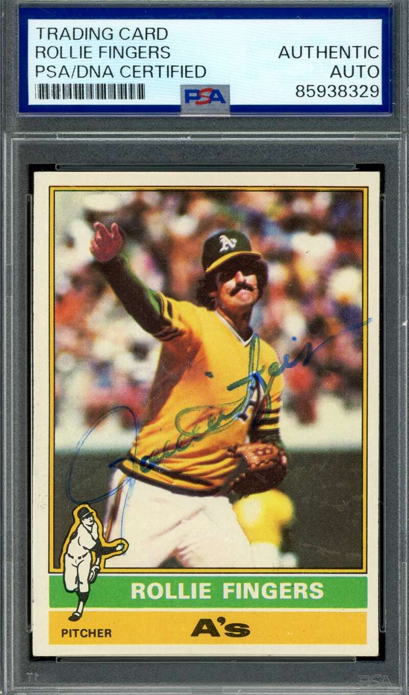Rollie Fingers PSA DNA Signed 1976 Topps Autographed