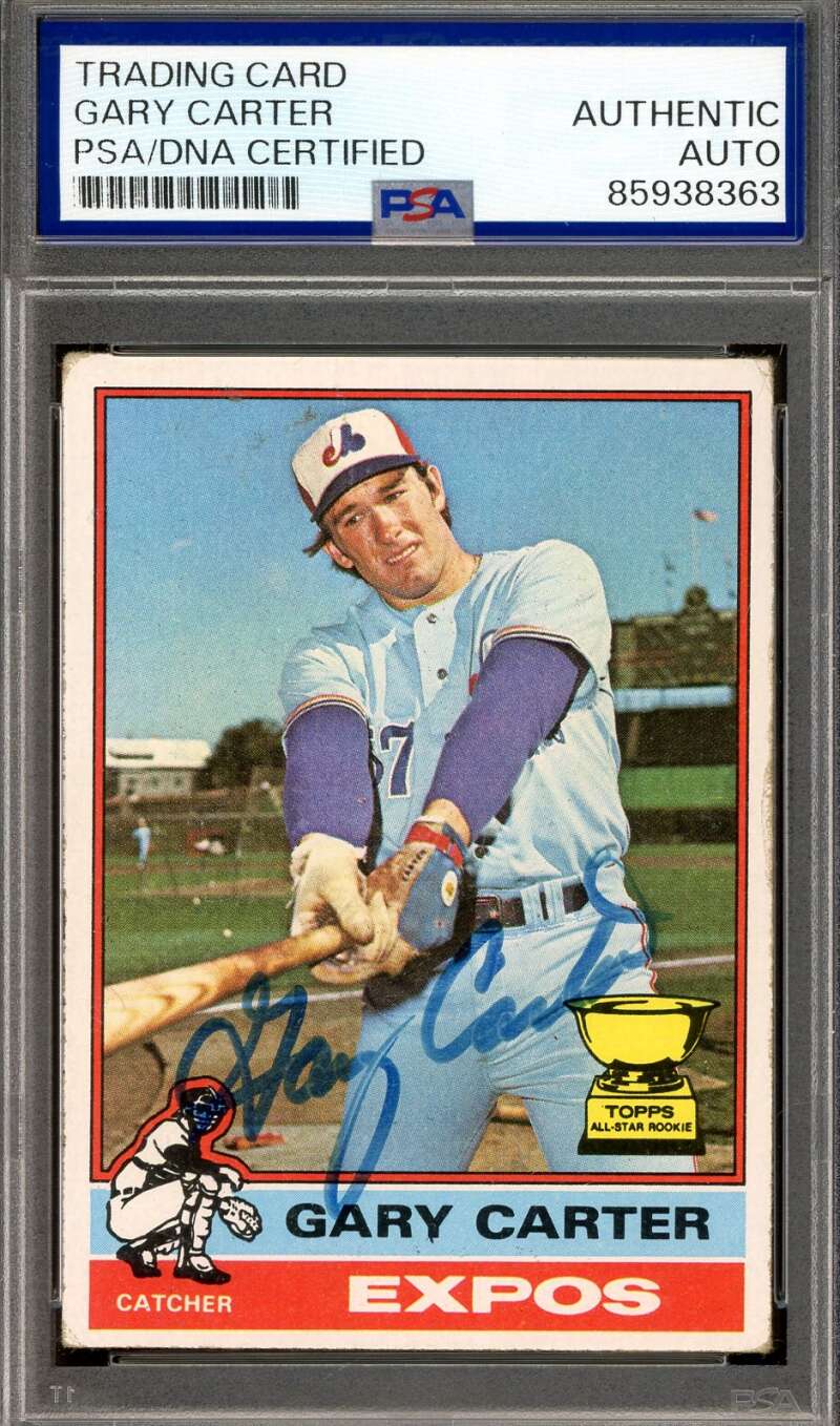 Gary Carter PSA DNA Signed 1976 Topps Autograph