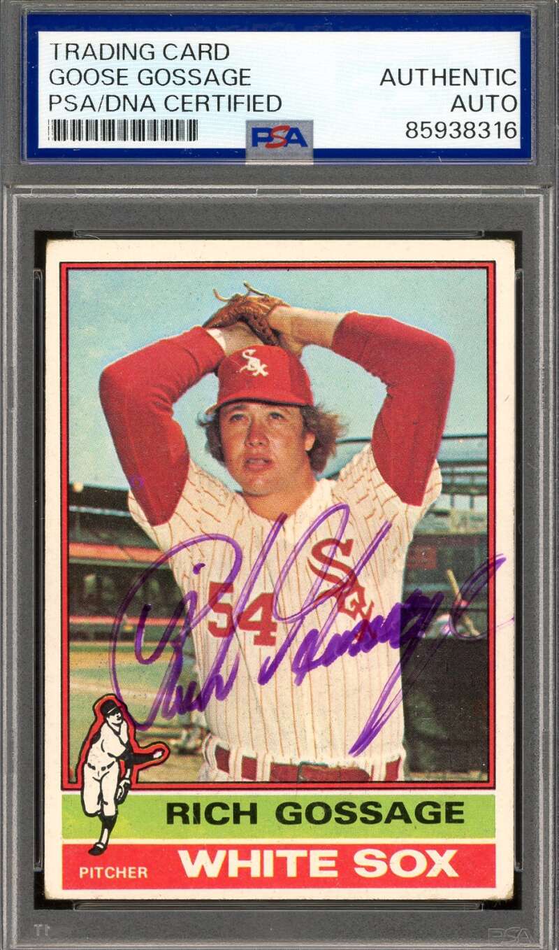Goose Gossage PSA DNA Vintage Signed 1976 Topps Autograph