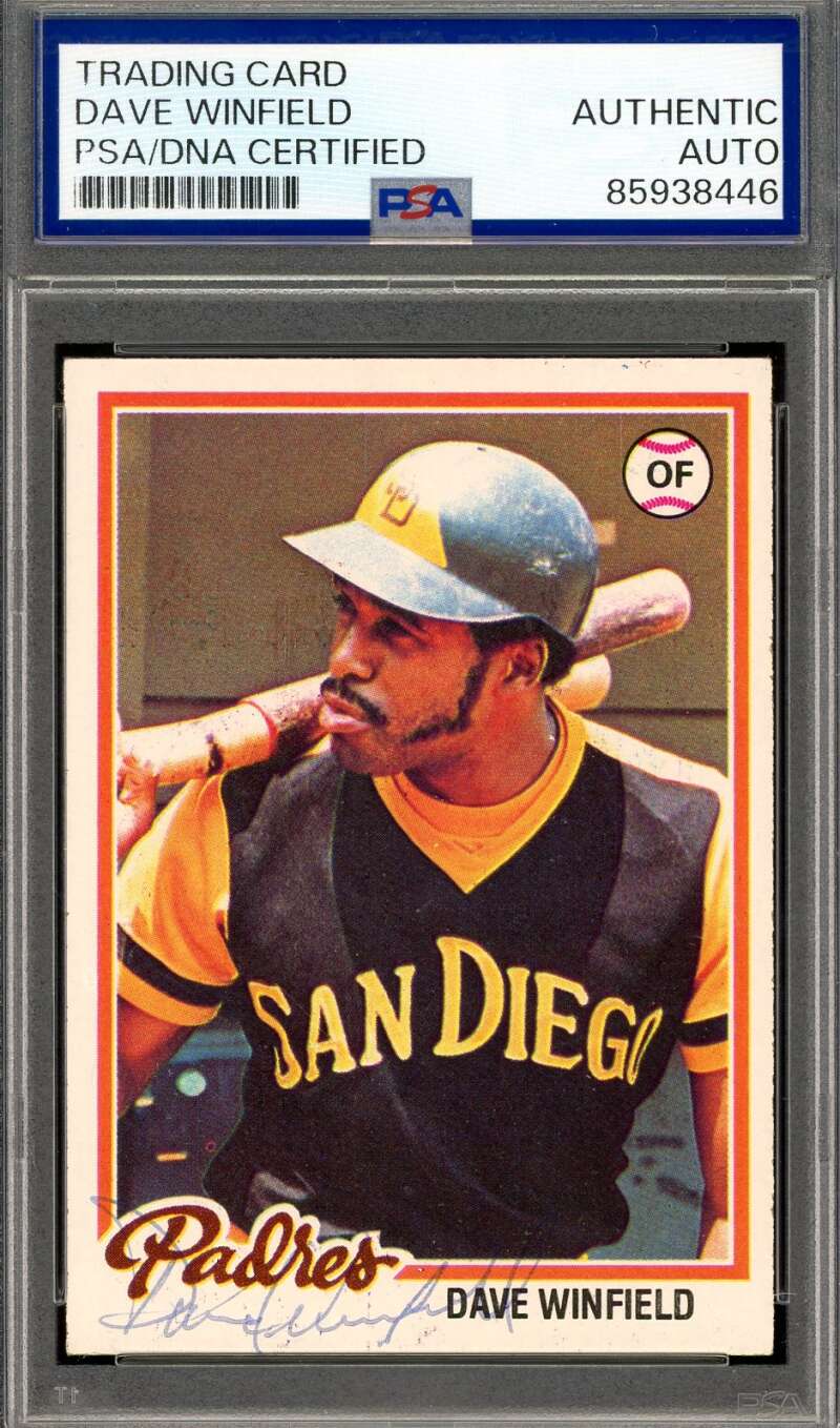 Dave Winfield PSA DNA Vintage Signed 1978 Topps Autograph