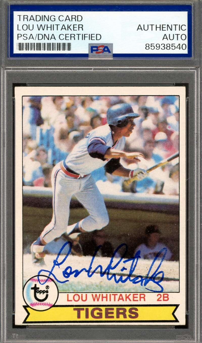 Lou Whitaker PSA DNA Signed 1979 Topps Autograph Tigers