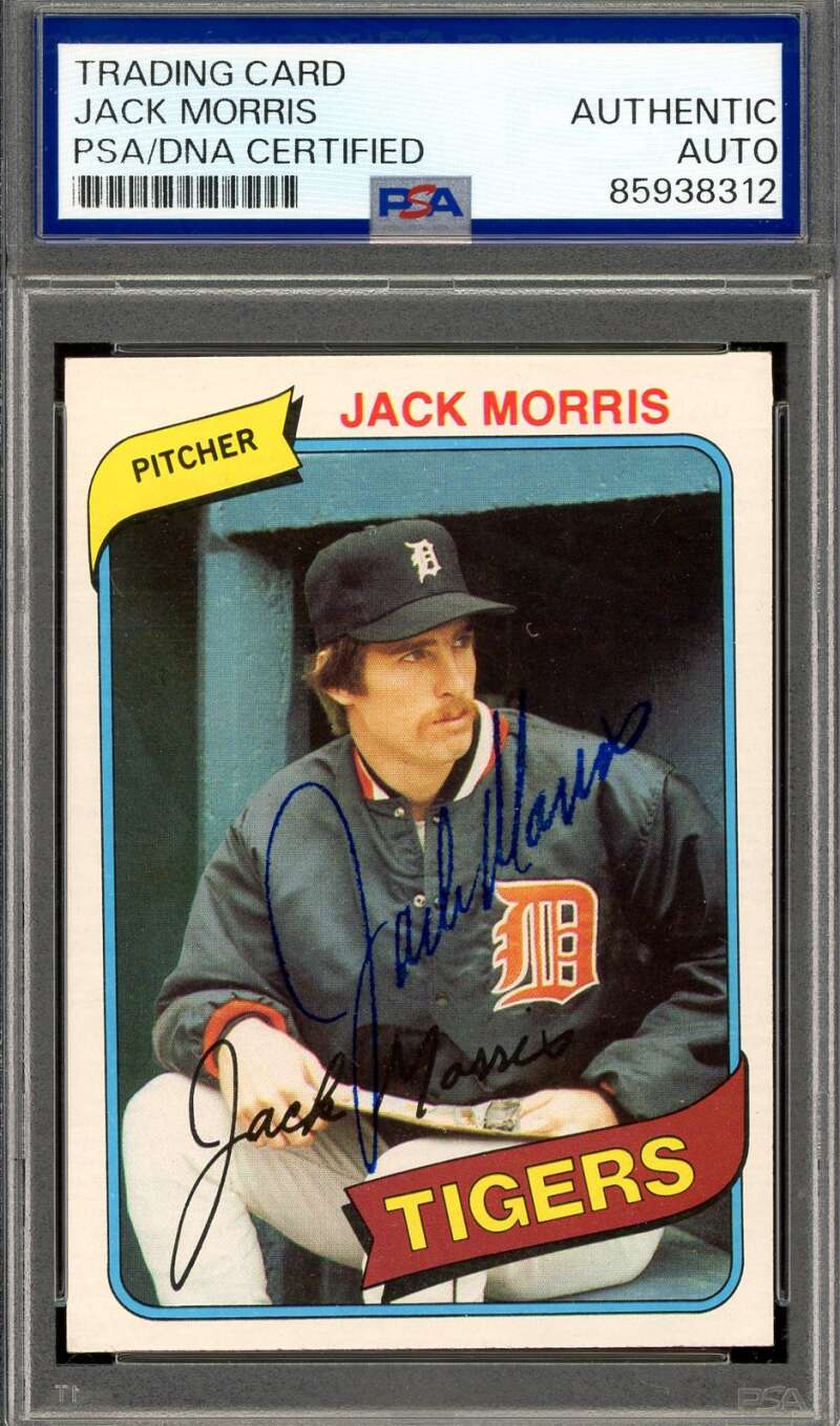 Jack Morris PSA DNA Signed 1980 Topps Autograph Tigers