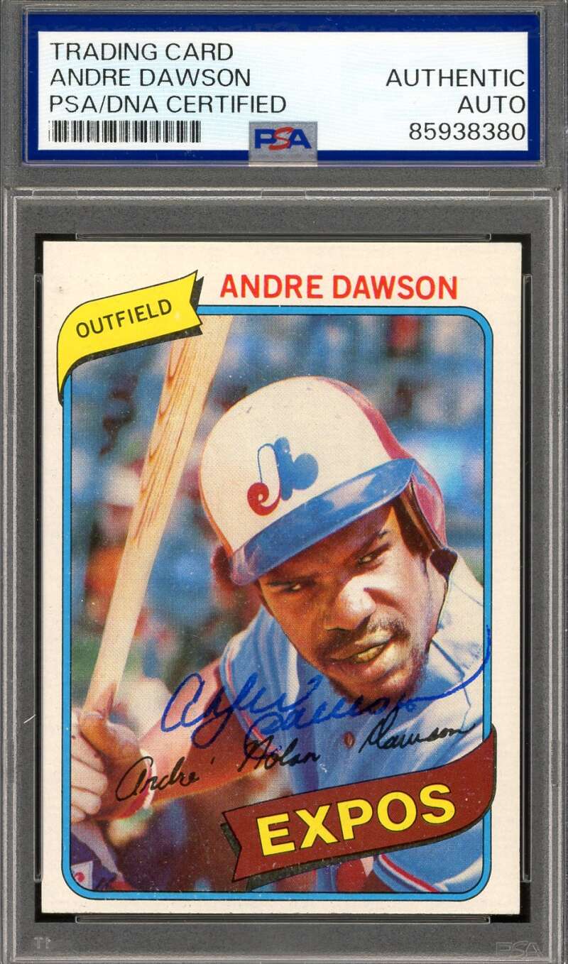 Andre Dawson PSA DNA Signed 1980 Topps Autograph