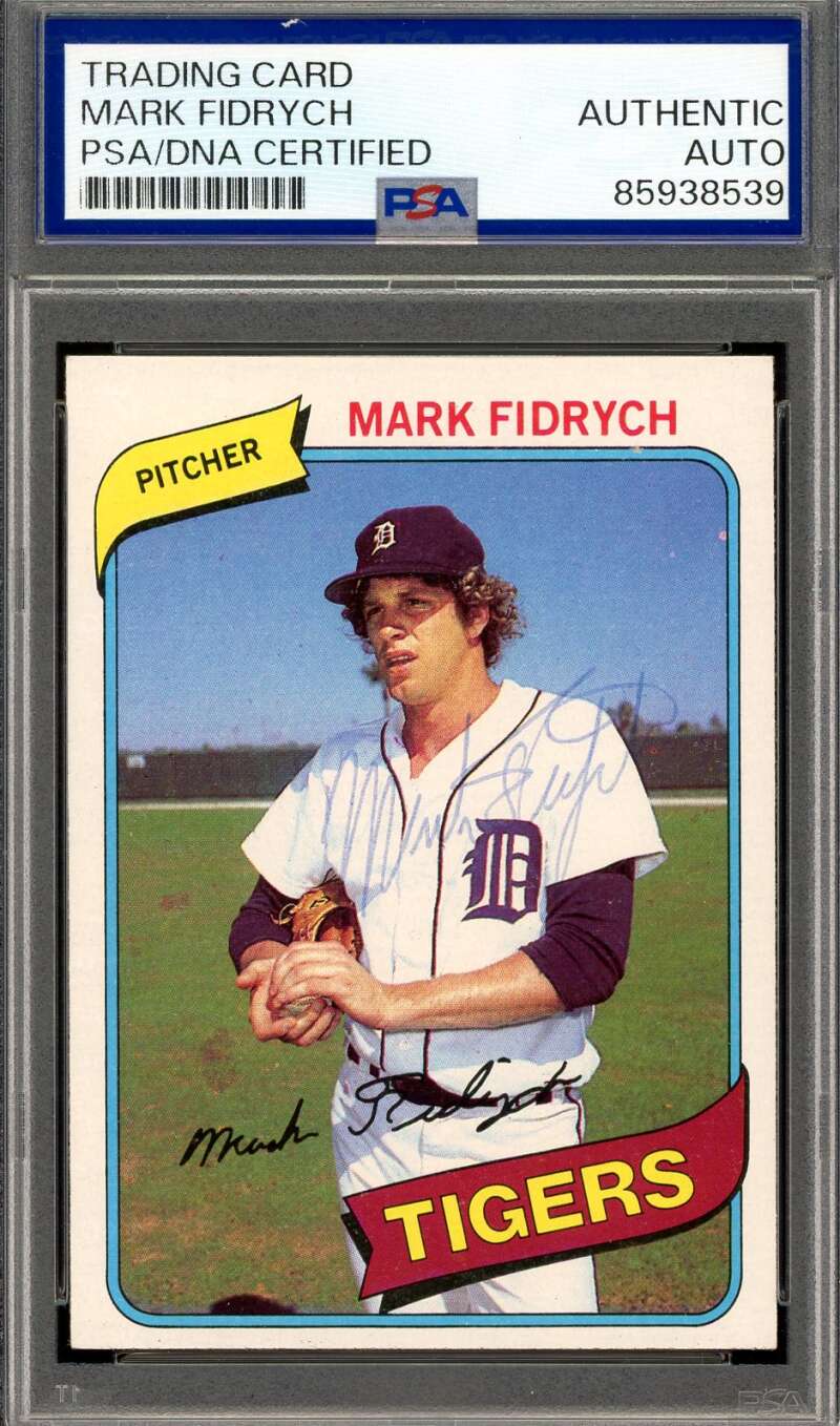 Mark Fidrych PSA DNA Vintage Signed 1980 Topps Autograph Tigers