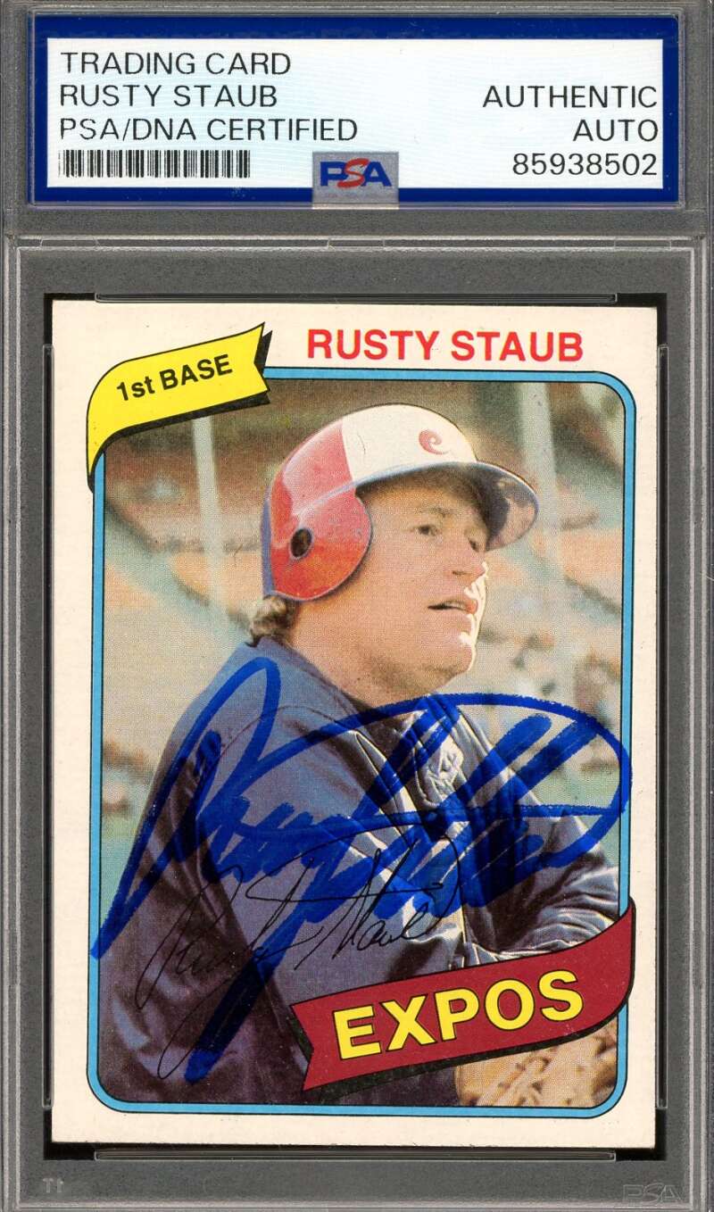 Rusty Staub PSA DNA Signed 1980 Topps Autograph