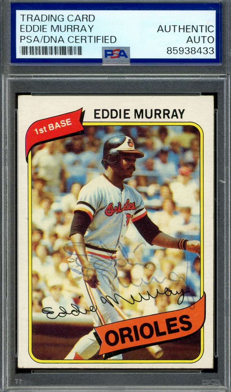 Eddie Murray PSA DNA Vintage Signed 1980 Topps Autograph Orioles