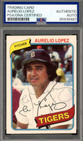 Aurelio Lopez PSA DNA Vintage Signed 1980 Topps Autograph