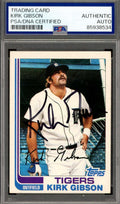 Kirk Gibson PSA DNA Vintage Signed 1982 Topps Autograph Tigers