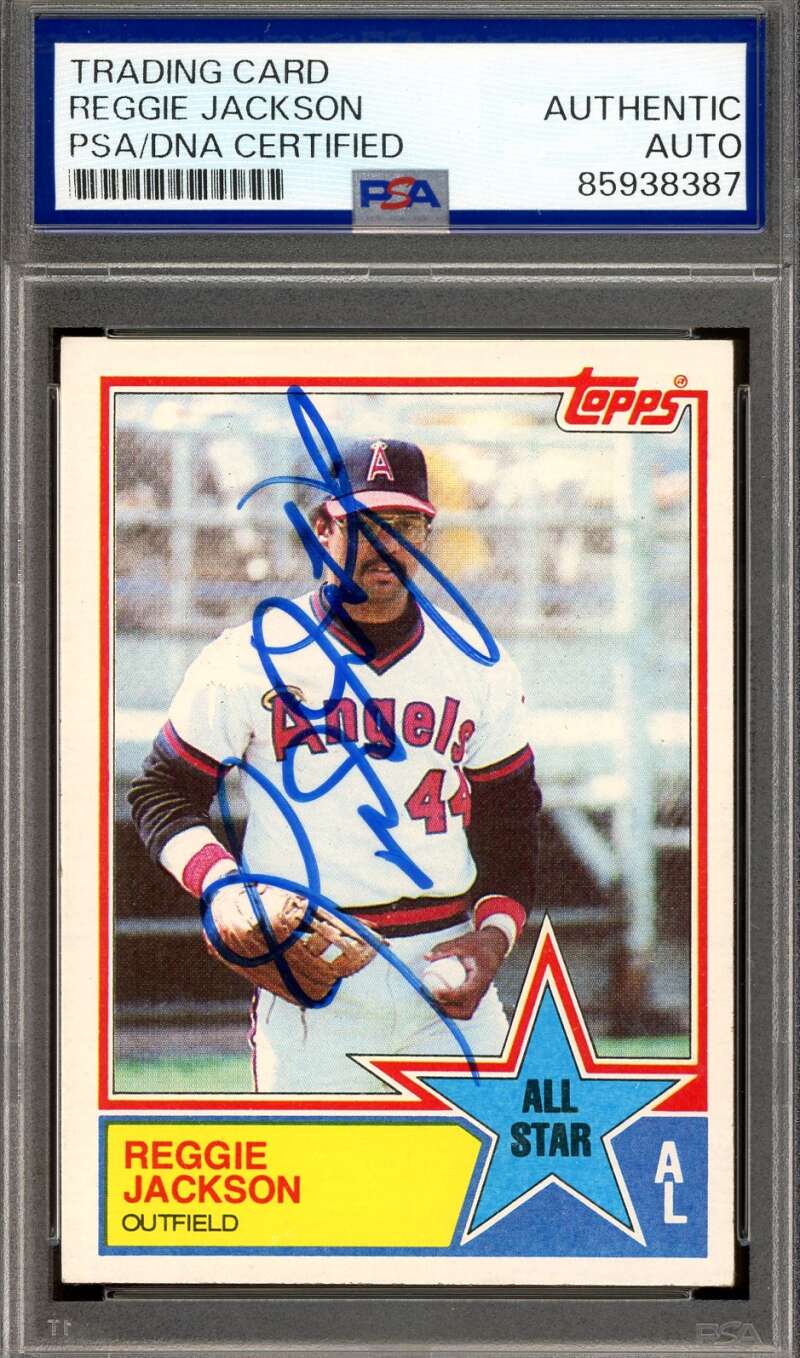 Reggie Jackson PSA DNA Vintage Signed 1983 Topps Autograph