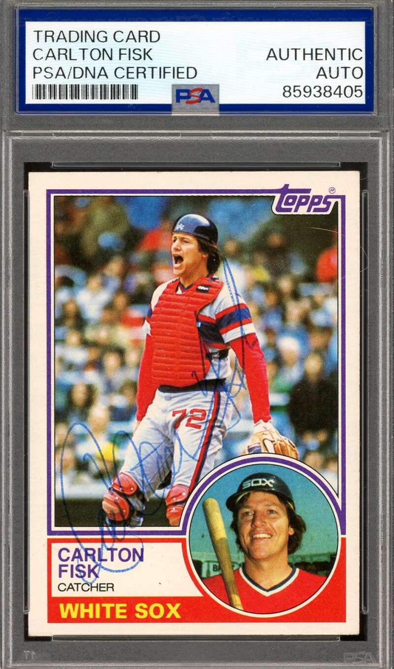 Carlton Fisk PSA DNA Vintage Signed 1983 Topps Autograph
