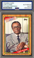Curt Flood PSA DNA Signed 1989 Topps Senior League Autograph