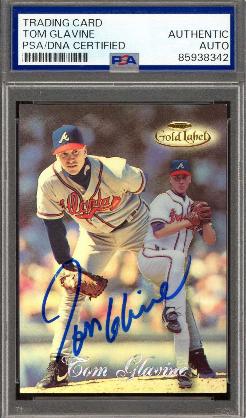 Tom Glavine PSA DNA Signed 1998 Topps Gold Label Autograph