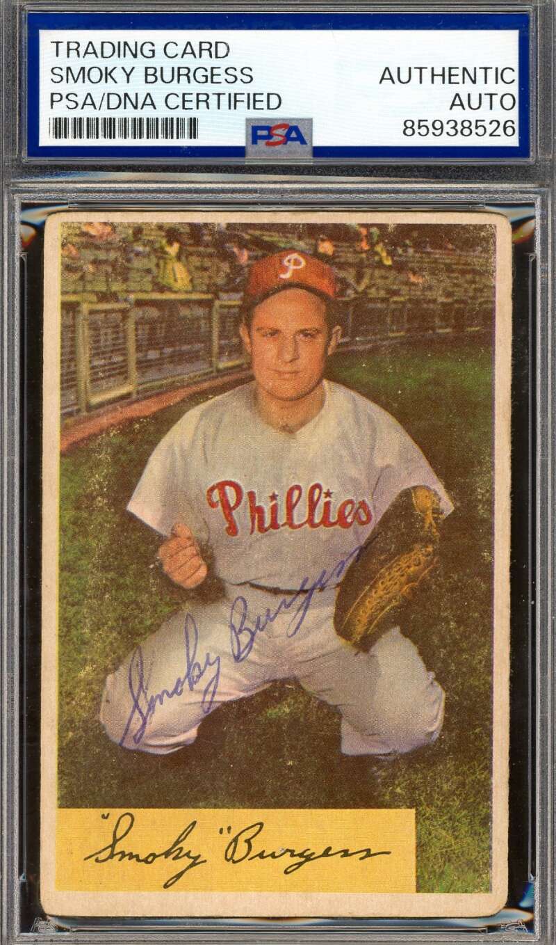Smoky Burgess PSA DNA Vintage Signed 1954 Bowman Autograph