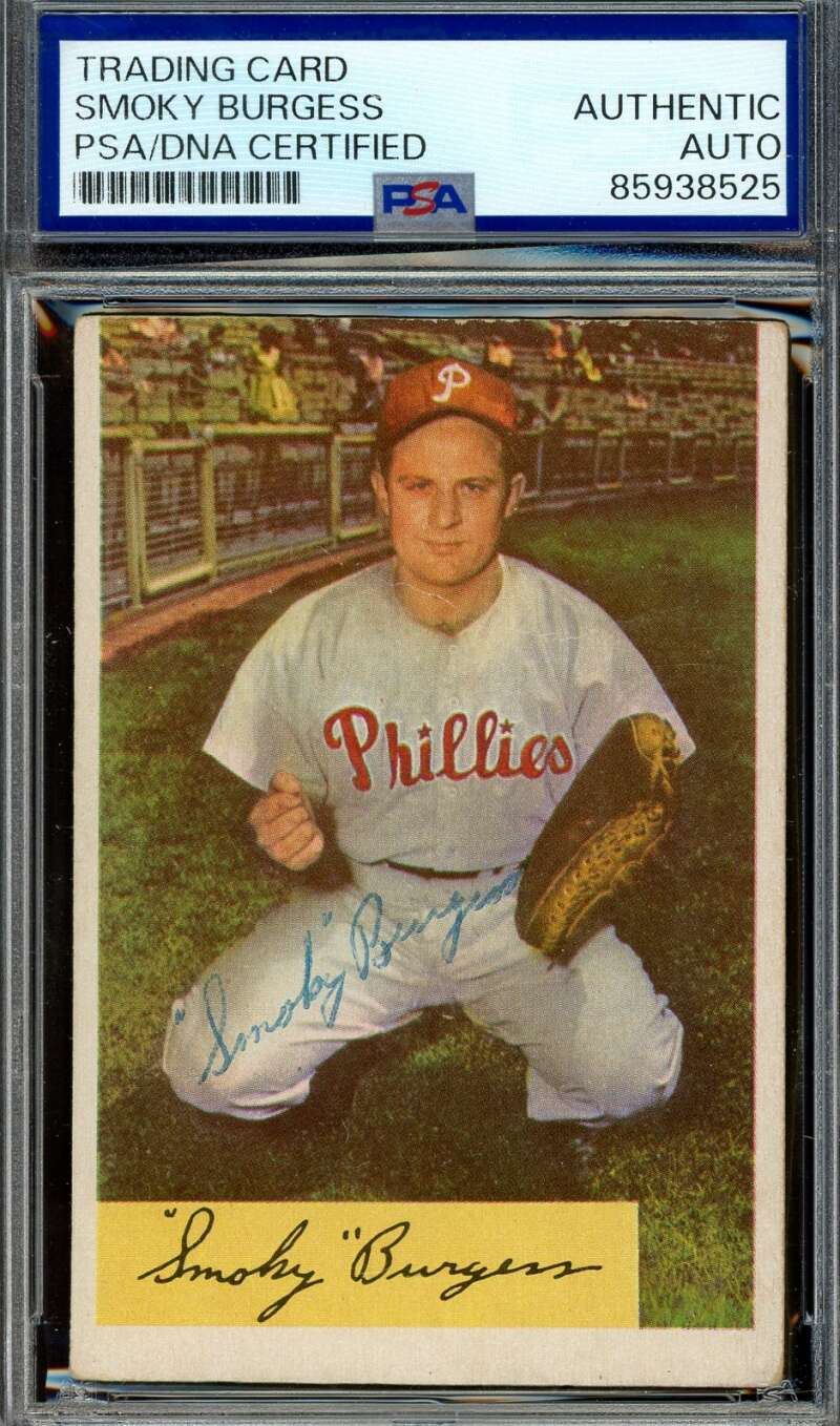 Smoky Burgess PSA DNA Vintage Signed 1954 Bowman Autographed