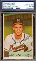 Lou Burdette PSA DNA Vintage Signed 1954 Bowman Autograph