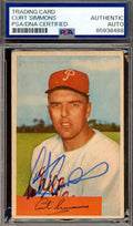 Curt Simmons PSA DNA Vintage Signed 1954 Bowman Autograph