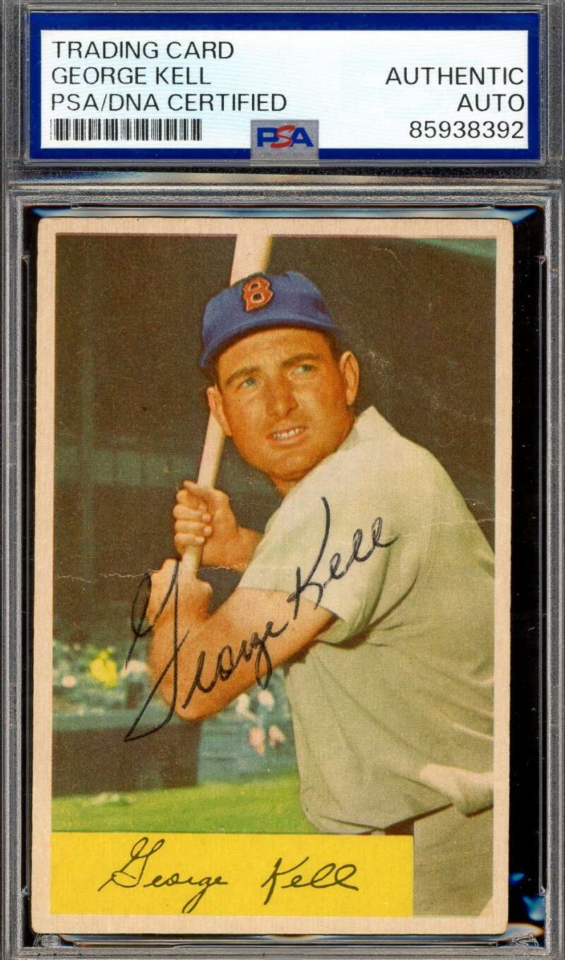 George Kell PSA DNA Vintage Signed 1954 Bowman Autograph
