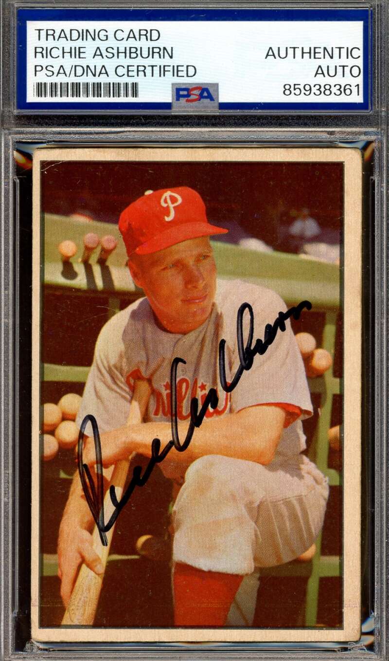 Richie Ashburn PSA DNA Vintage Signed 1953 Bowman Autograph