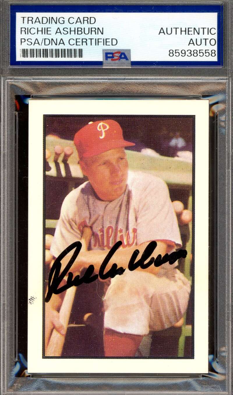 Richie Ashburn PSA DNA Signed 1953 Bowman 1983 Reprint Autograph