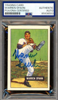 Warren Spahn PSA DNA Signed 1951 Bowman 1986 Reprint Autograph