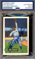 Phil Rizzuto PSA DNA Signed 1951 Bowman 1986 Reprint Autograph