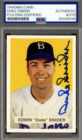 Duke Snider PSA DNA Signed 1949 Bowman 2001 Topps Reprint Rookie Autograph