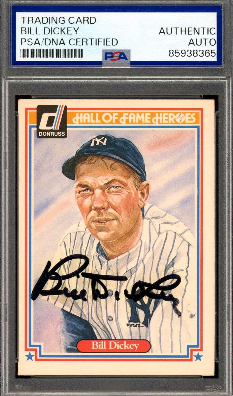 Bill Dickey PSA DNA Signed 1983 Donruss Hall of Fame Heroes Autograph Yankees