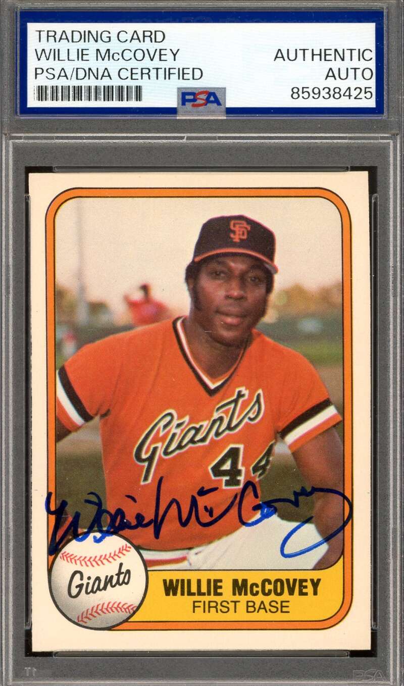 Willie McCovey PSA DNA Signed 1981 Fleer Autograph