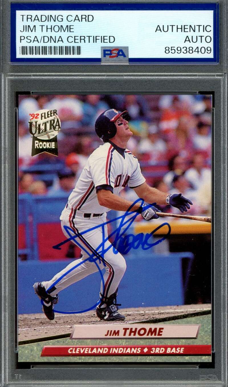 Jim Thome PSA DNA Signed 1992 Fleer Ultra Rookie Autograph