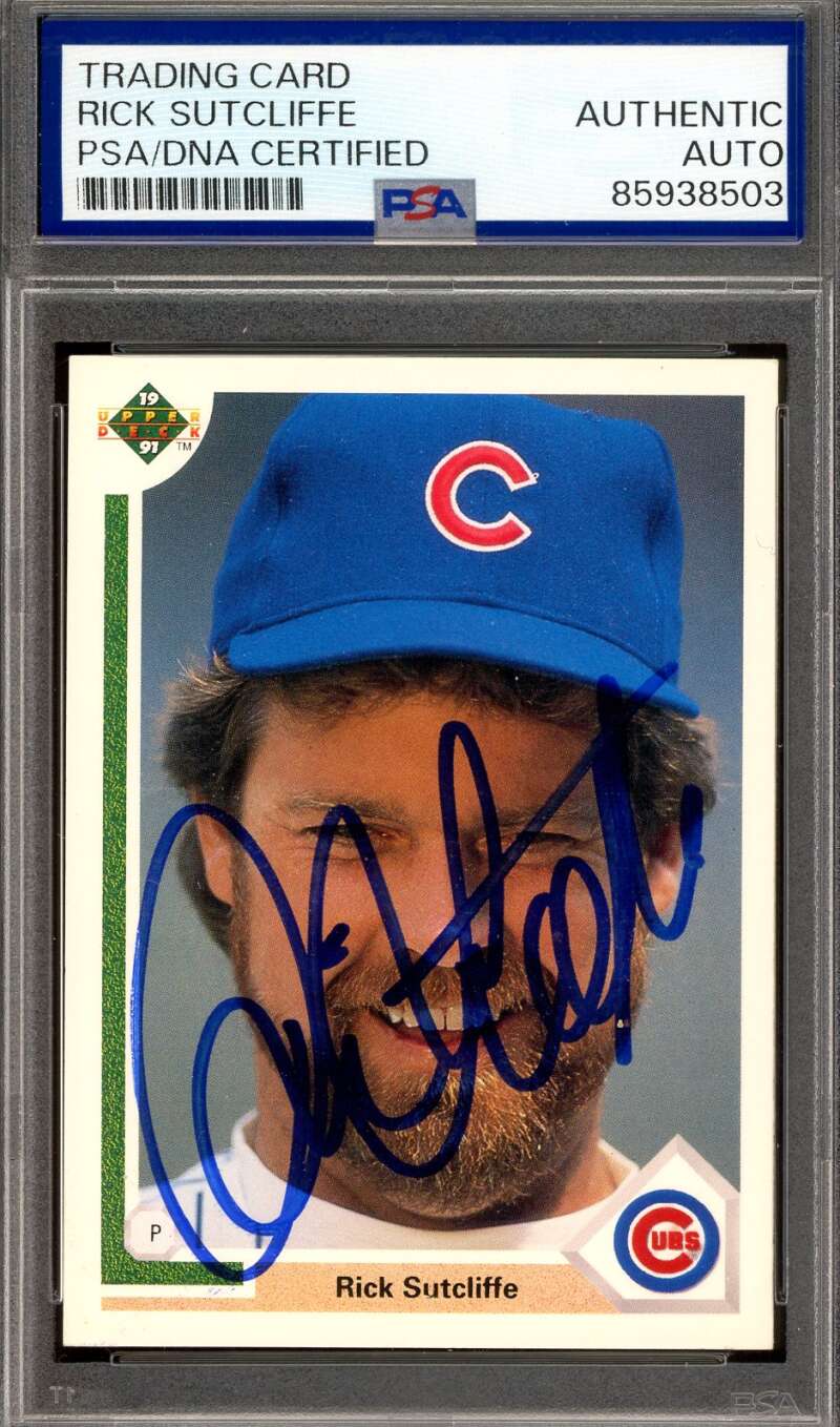 Rick Sutcliffe PSA DNA Signed 1991 Upper Deck Autograph Cubs
