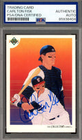 Carlton Fisk PSA DNA Signed 1991 Upper Deck Collector's Choice Autograph