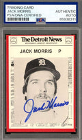 Jack Morris PSA DNA Signed 1981 Detroit News Autograph