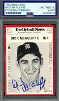 Dick McAuliffe PSA DNA Signed 1981 Detroit News Autograph