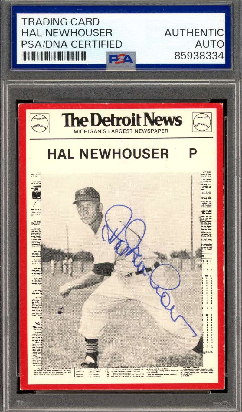 Hal Newhouser PSA DNA Signed 1981 Detroit News Autograph