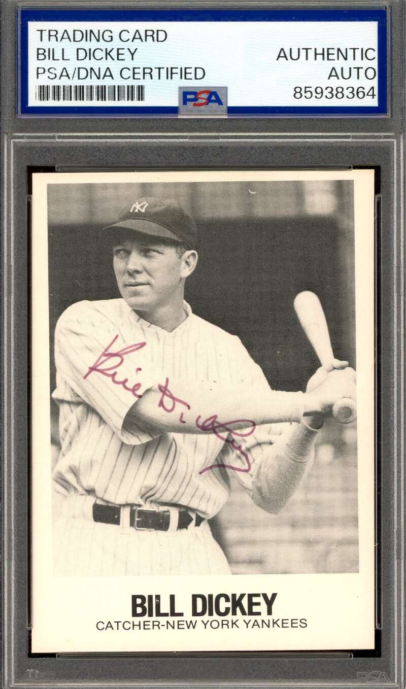 Bill Dickey PSA DNA Signed 1979 TCMA Renata Galasso Autograph
