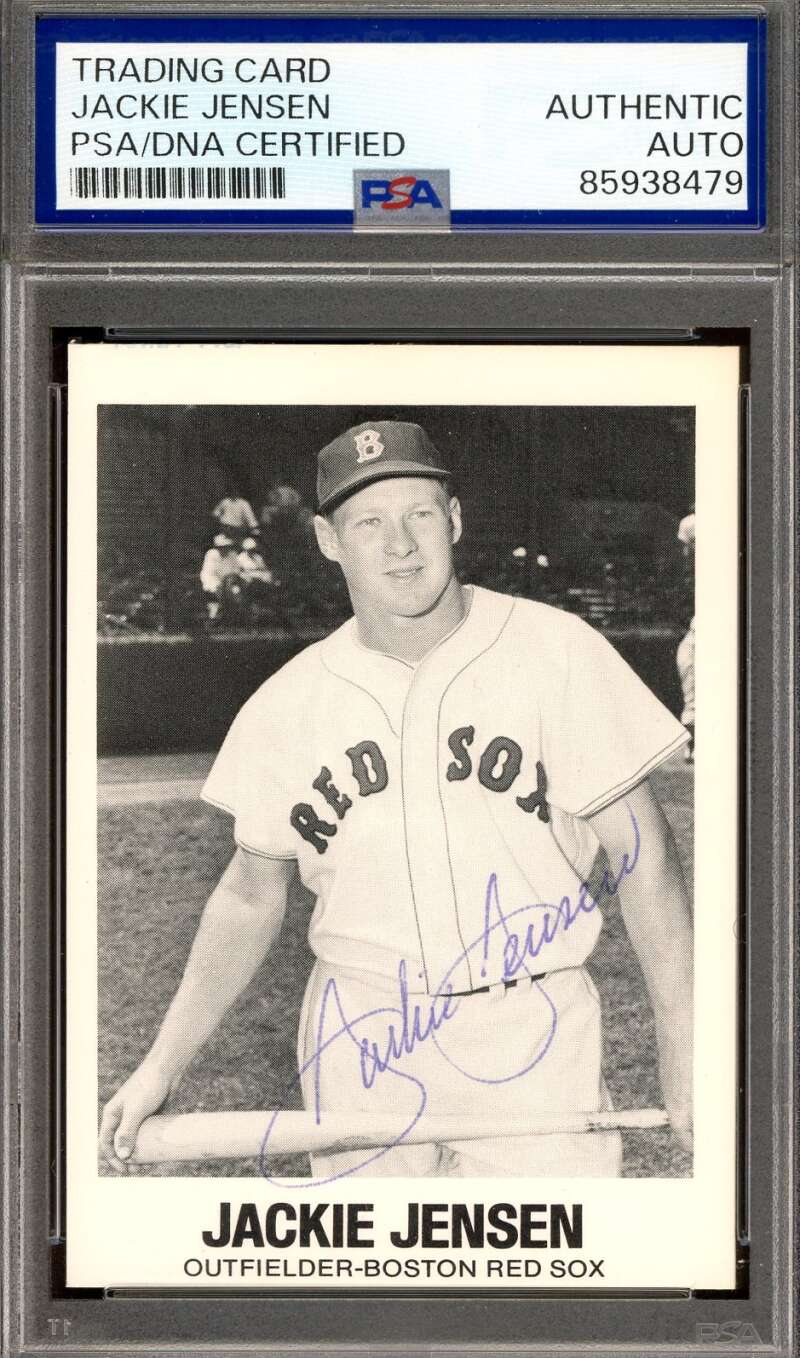 Jackie Jensen PSA DNA Signed 1977 TCMA Renata Galasso Autograph
