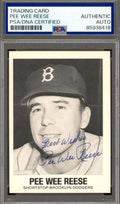 Pee Wee Reese PSA DNA Signed 1977 TCMA Renata Galasso Autograph