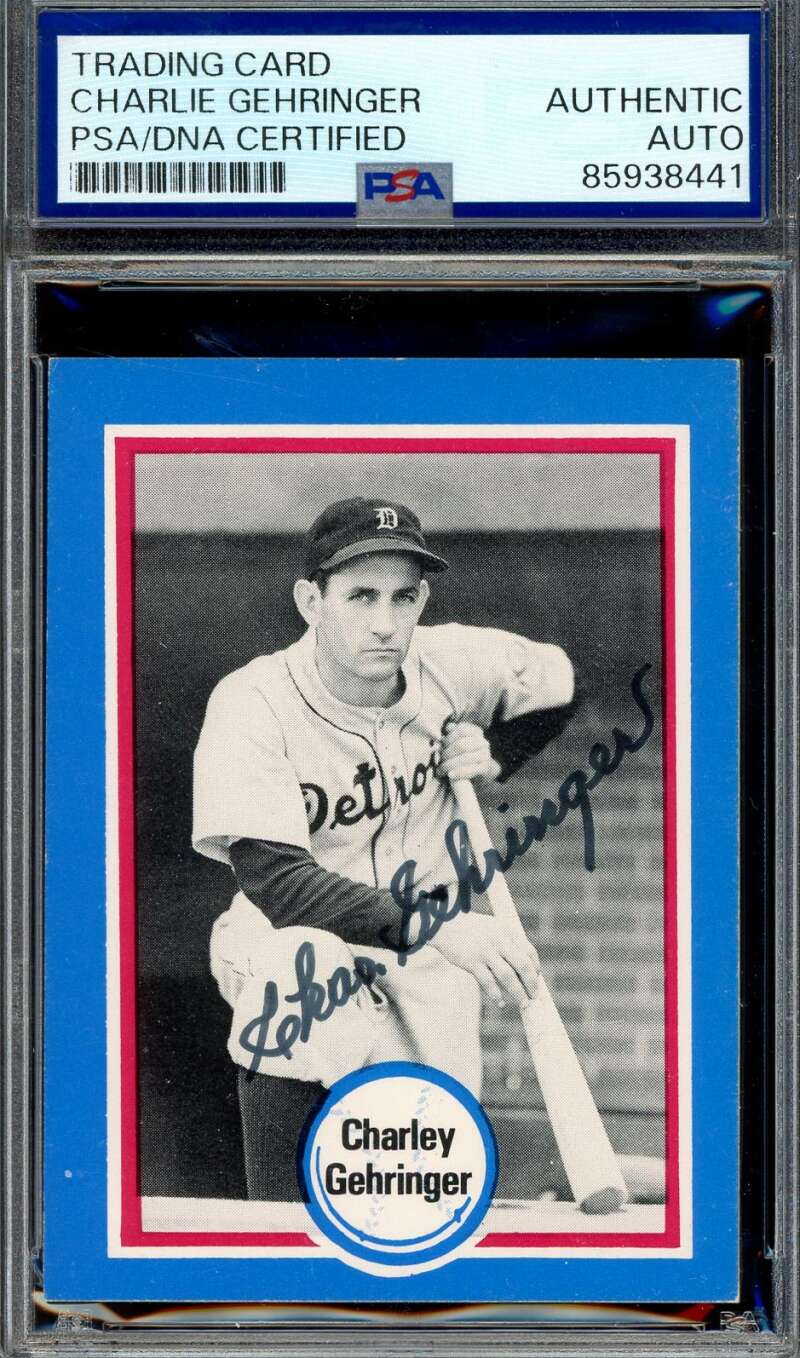 Charlie Gehringer PSA DNA Signed 1976 Shakey's Pizza Autograph